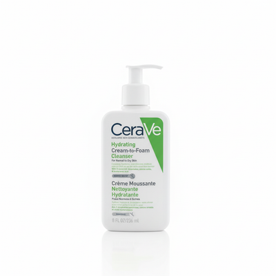 CeraVe Hydrating Cream-to-Foam Cleanser - For Normal to Dry Skin