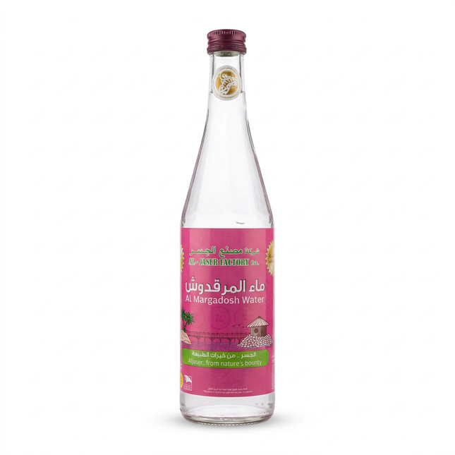 Aljaser Al Margadosh Water 565 ml front bottle view on white background