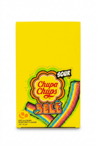 Chupa Chups Sour Belts Mixed Fruit box on white background