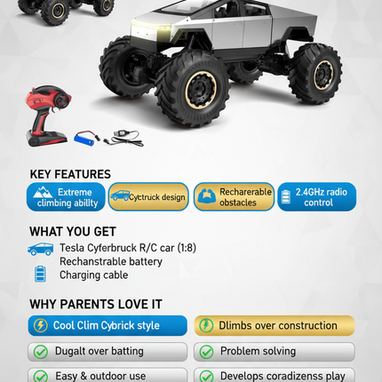 Tesla Cybertruck R/C Car Benefits Infographic