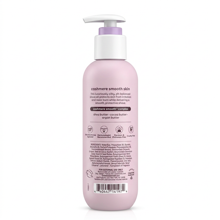 eos Cashmere Shave Oil back label