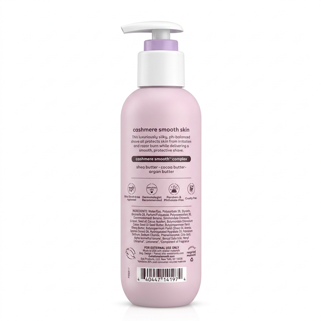 eos Cashmere Shave Oil back label
