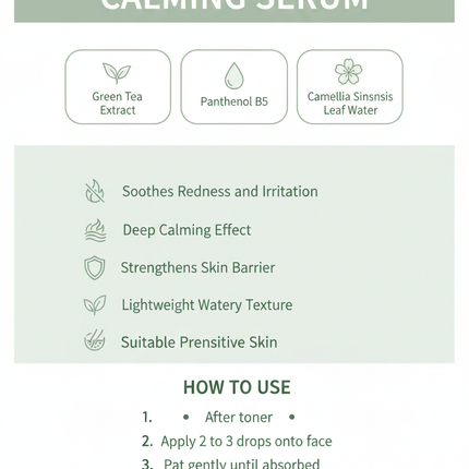 Beauty of Joseon Calming Serum branded infographic