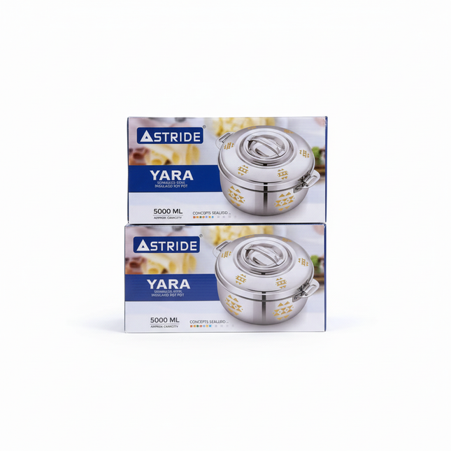 Astride Yara insulated hot pot blue and white packaging box