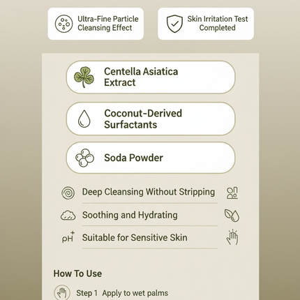 SKIN1004 Madagascar Centella Ampoule Foam branded infographic