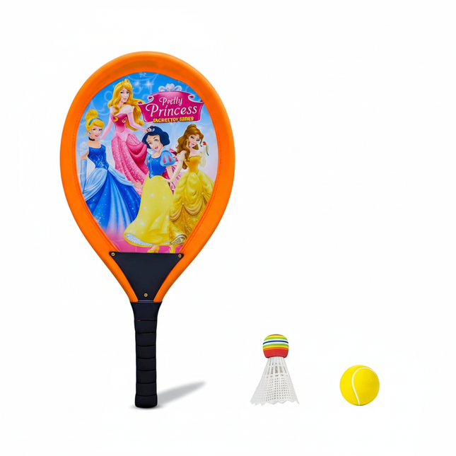 Disney Princess tennis racket with shuttlecock and ball