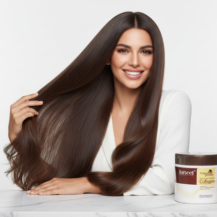Karseell Maca Power Collagen Hair Mask lifestyle photography