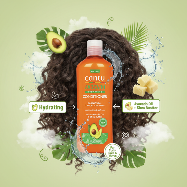 Cantu avocado conditioner with integrated lifestyle and benefits