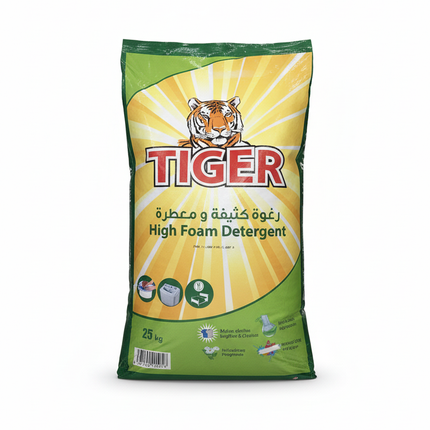 Tiger High Foam Laundry Detergent 25kg
