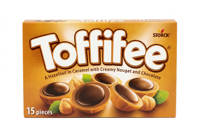 Toffifee 15 pieces 125g box on white