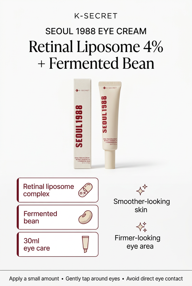 K-Secret Seoul 1988 eye cream formula highlights and application guide
