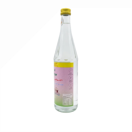 Aljaser Palm Water side label bottle shot with professional studio lighting on white