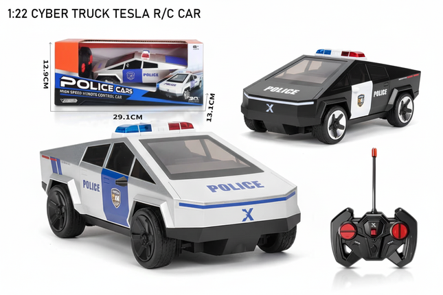 Tesla Cybertruck Police R/C Car with Package