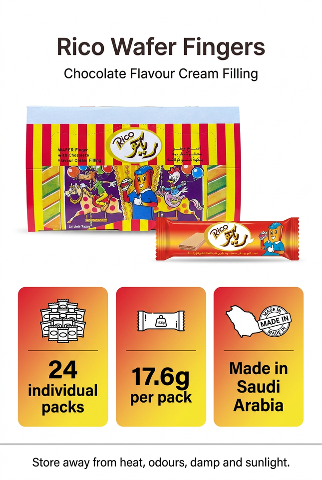 Rico wafer fingers 24 × 17.6g product information