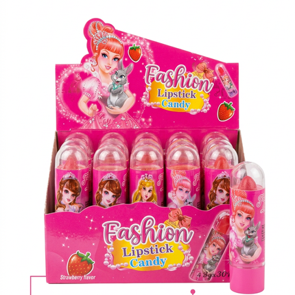Fashion strawberry lipstick candy 30 piece infographic