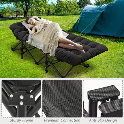 Foldable Outdoor Daybed with Mattress — Adjustable, Portable & Includes Carry Bag