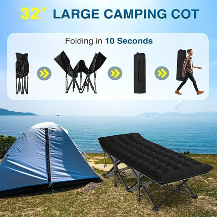 Foldable Outdoor Daybed with Mattress — Adjustable, Portable & Includes Carry Bag