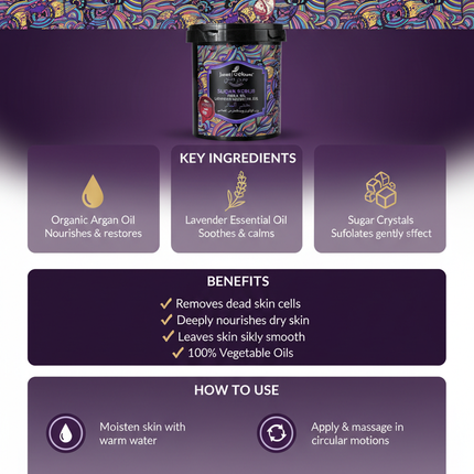 Jardin D'Oleane Sugar Scrub Infographic