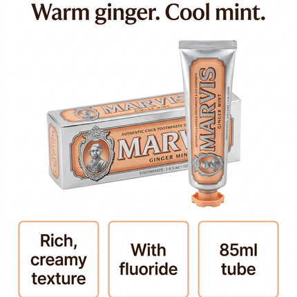 Marvis Ginger Mint information graphic