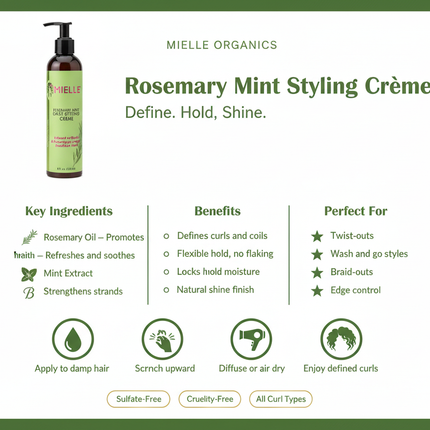 Mielle Styling Creme Full Infographic