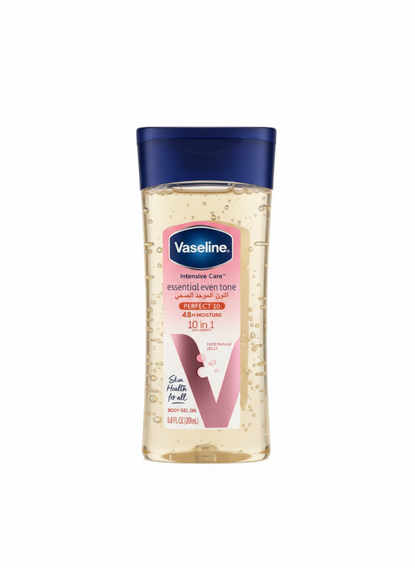Vaseline Essential Even Tone Perfect 10 Body Gel Oil - 200ml | 10-in-1 Formula