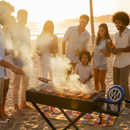 Portable BBQ Grill - Lifestyle with Actual Product