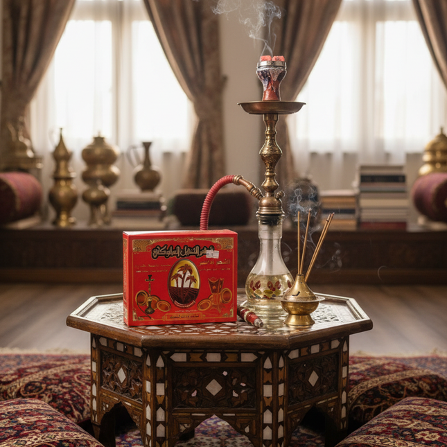 Red Charcoal with Hookah