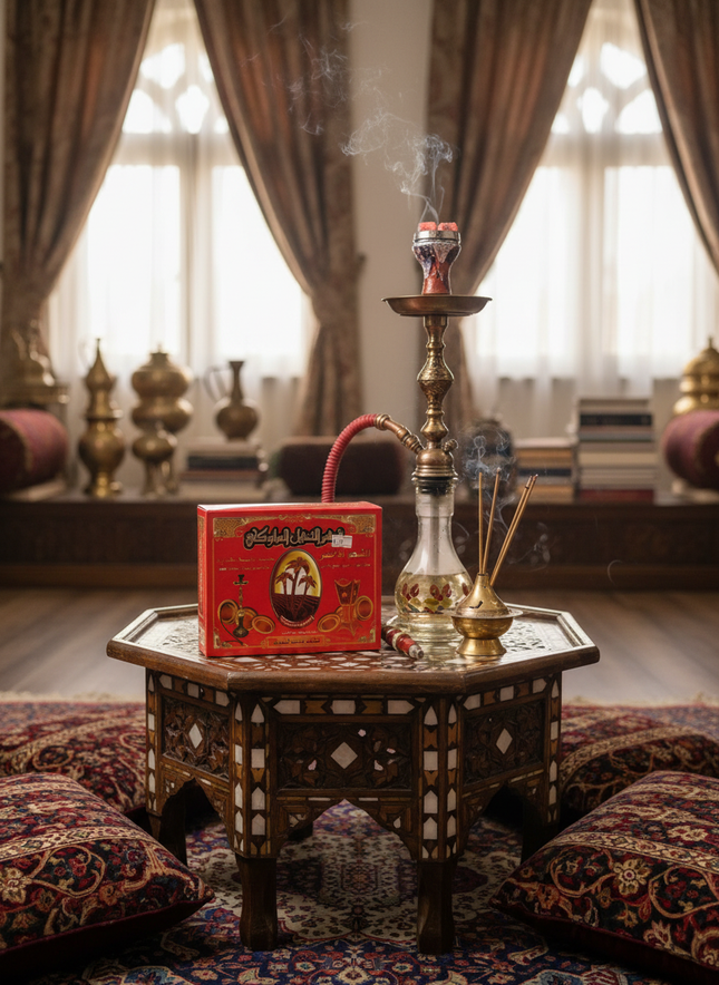 Red Charcoal with Hookah