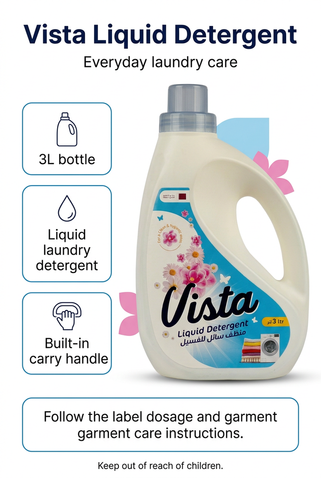 Redesigned Vista Liquid Detergent 3L info image