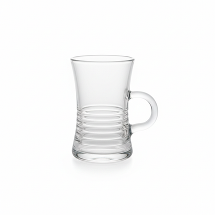 Ribbed tea glass 105ml