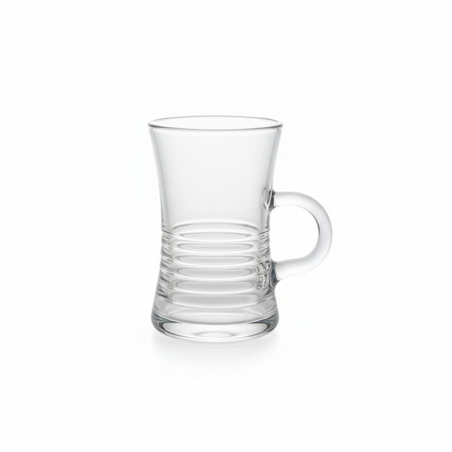 Ribbed tea glass 105ml