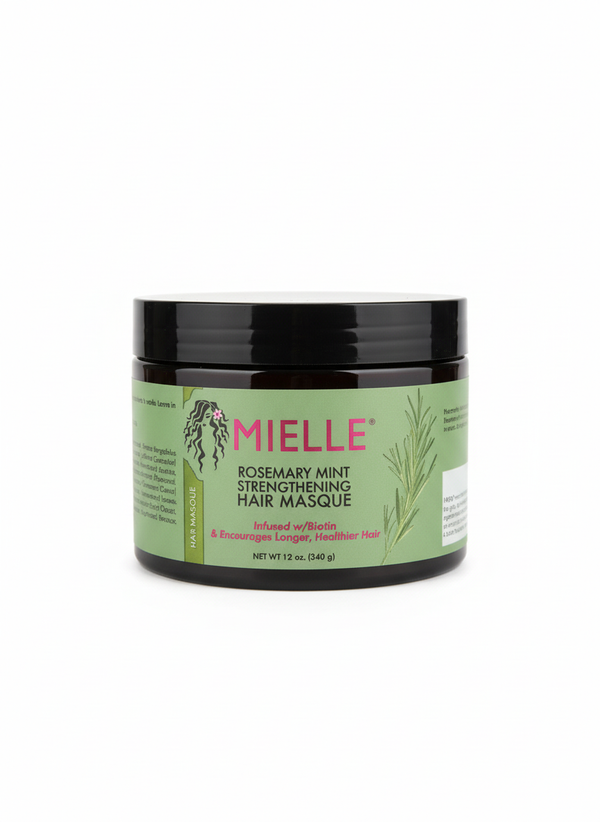 Mielle Rosemary Mint Strengthening Hair Masque - 12 oz | Deep Conditioning Treatment