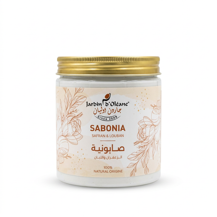 Sabonia product image with 80% jar framing