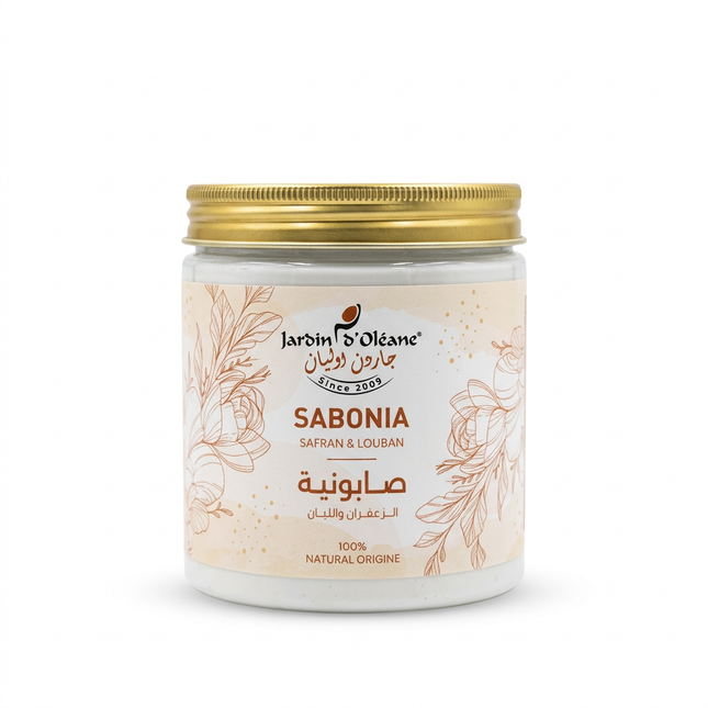 Sabonia product image with 80% jar framing