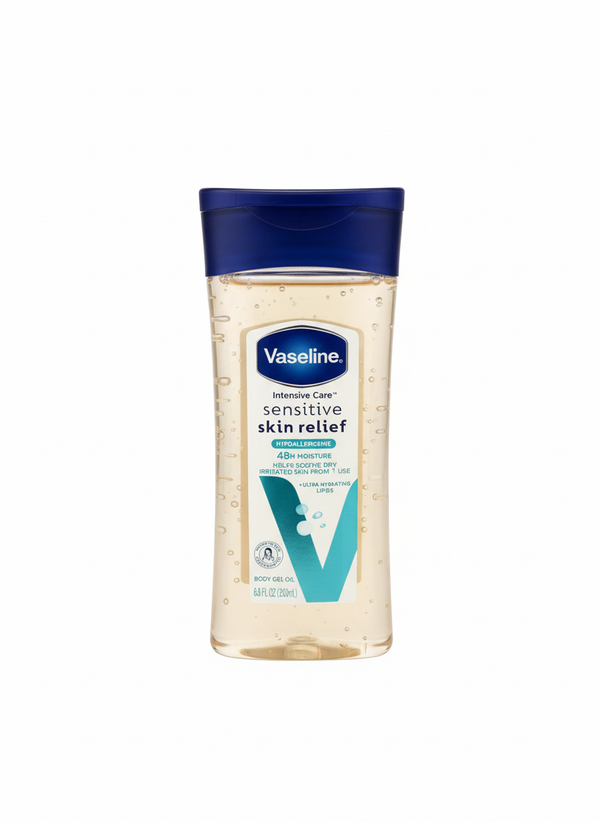 Vaseline Intensive Care Sensitive Skin Relief Body Gel Oil - 200ml | Hypoallergenic
