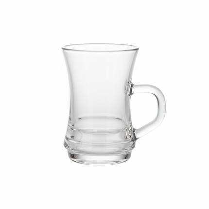 Smooth tea glass with base rings