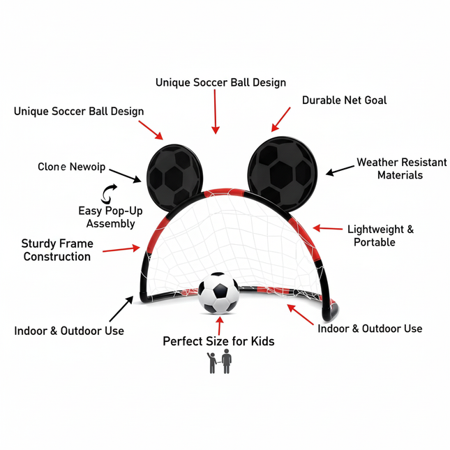 Soccer Goal Features Diagram