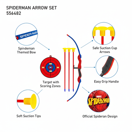 Spiderman Arrow Set Features