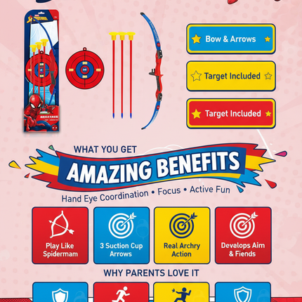 Spiderman Arrow Set Fun Info
