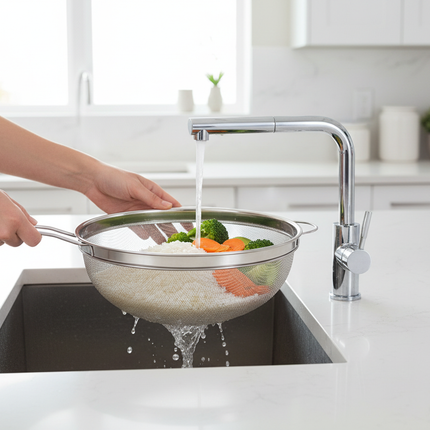 Stainless Steel Mesh Strainer - Lifestyle in Kitchen