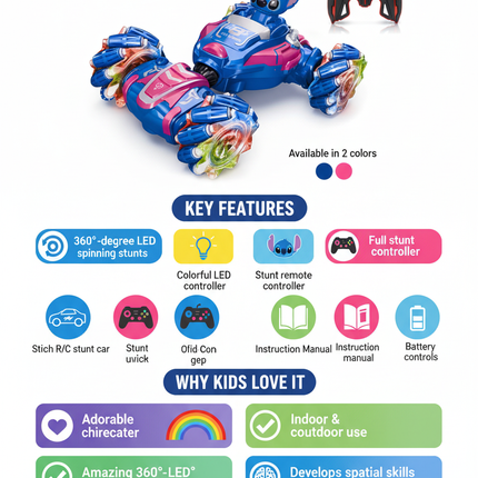 Stitch R/C Car Infographic