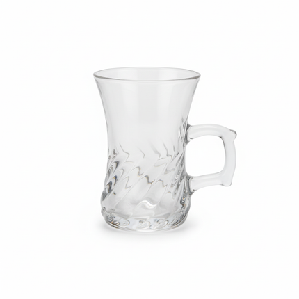 Swirl pattern tea glass