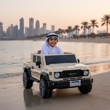 Toyota Pickup Beach Golden Hour - Qatari Child
