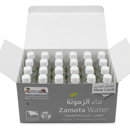 Zamota Water open pack with 24 mini bottles