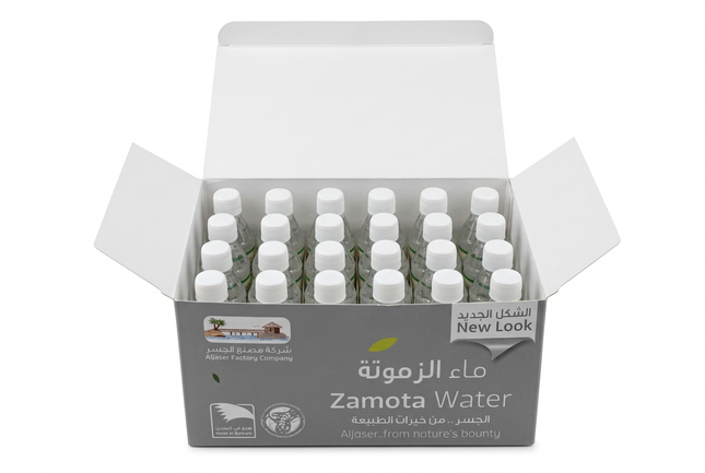 Zamota Water open pack with 24 mini bottles